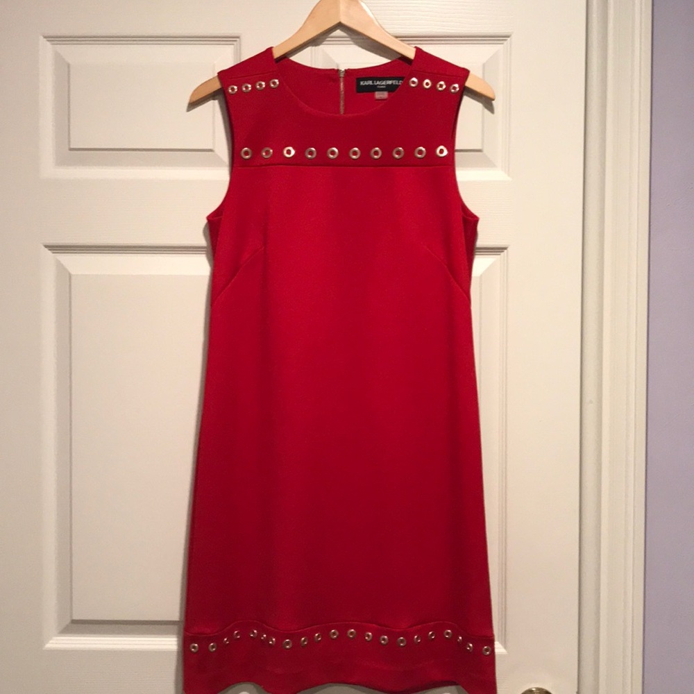 Sleek red dress
